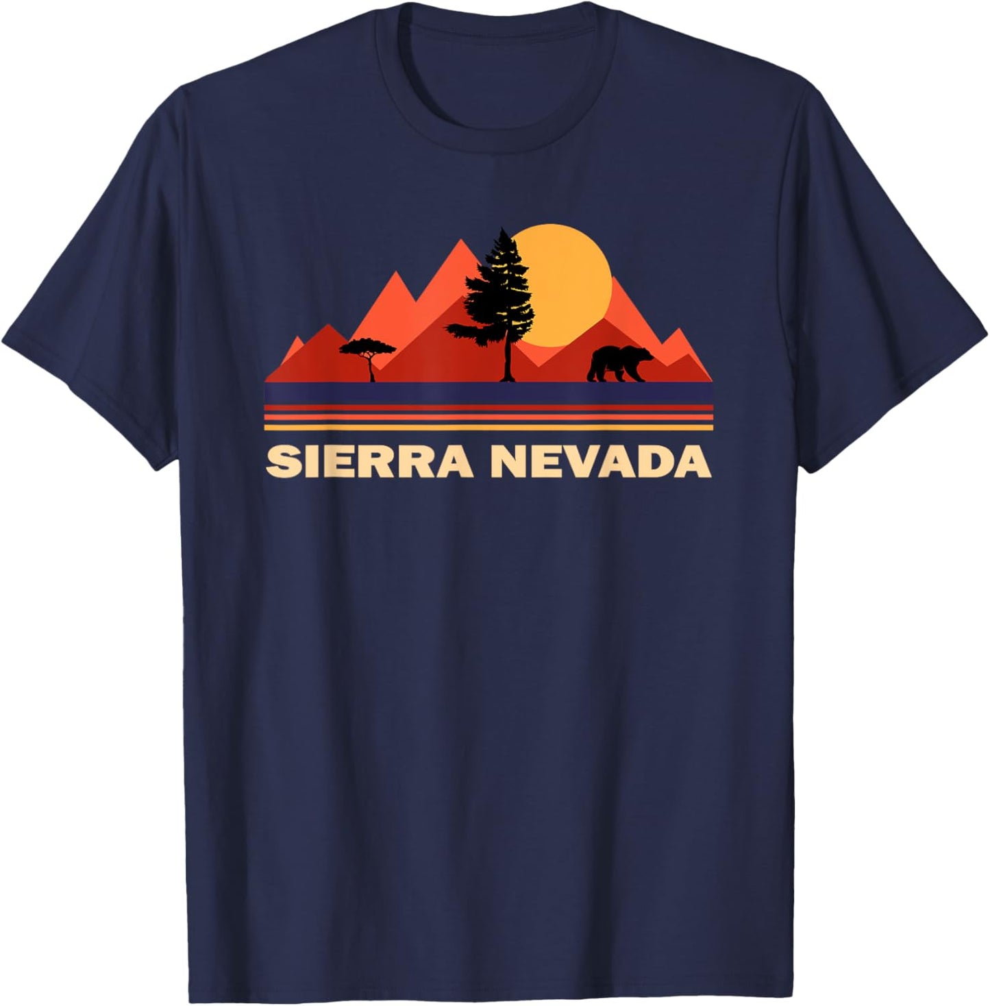 Retro Sierra Nevada T-Shirt - T-Shirt | Navy