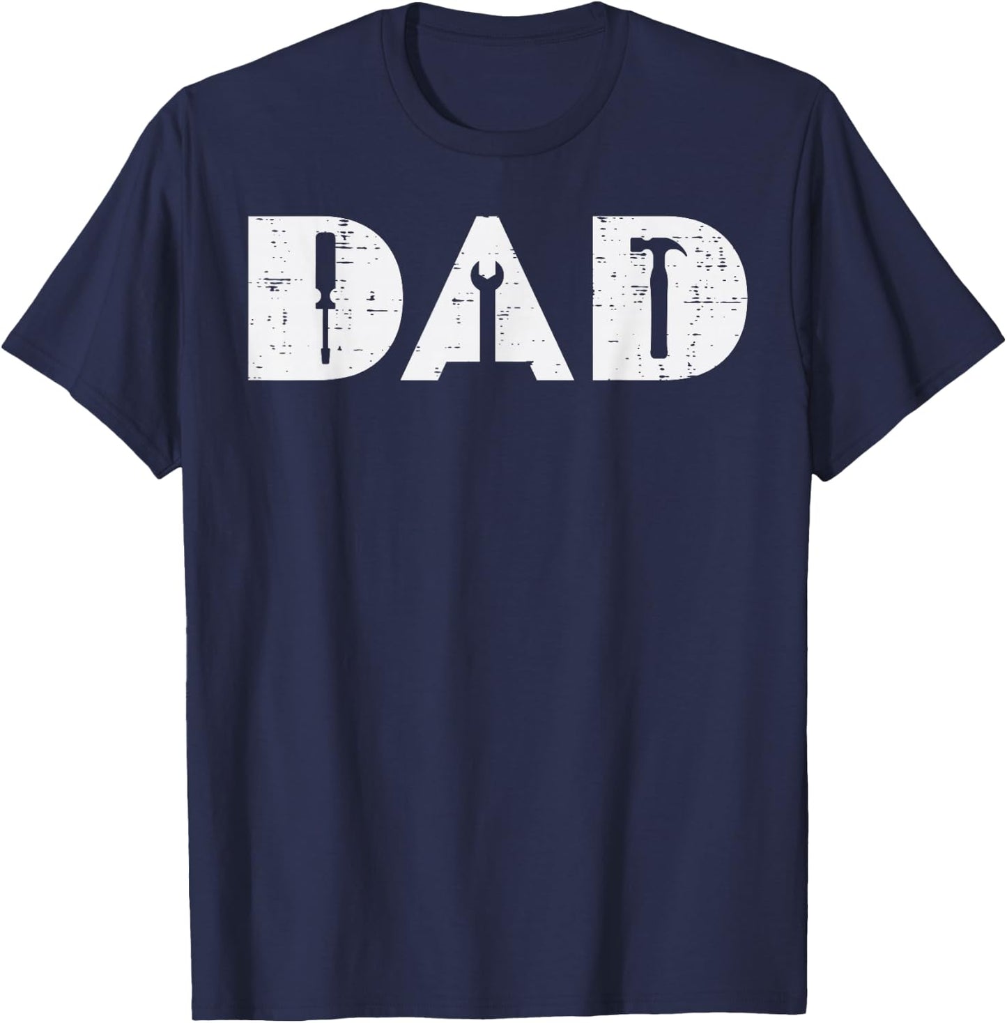 Dad Handy Tools Funny Fathers Day Mechanic Daddy Papa Men T-Shirt - T-Shirt | Navy