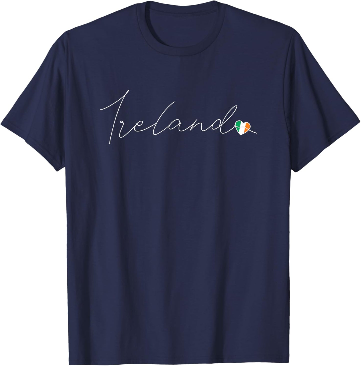 Éire Simple Love Irish Flag Heart on Ireland T-Shirt - T-Shirt | Navy