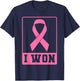 I Won Breast Cancer Awareness Pink Ribbon T-Shirt - T-Shirt | Navy