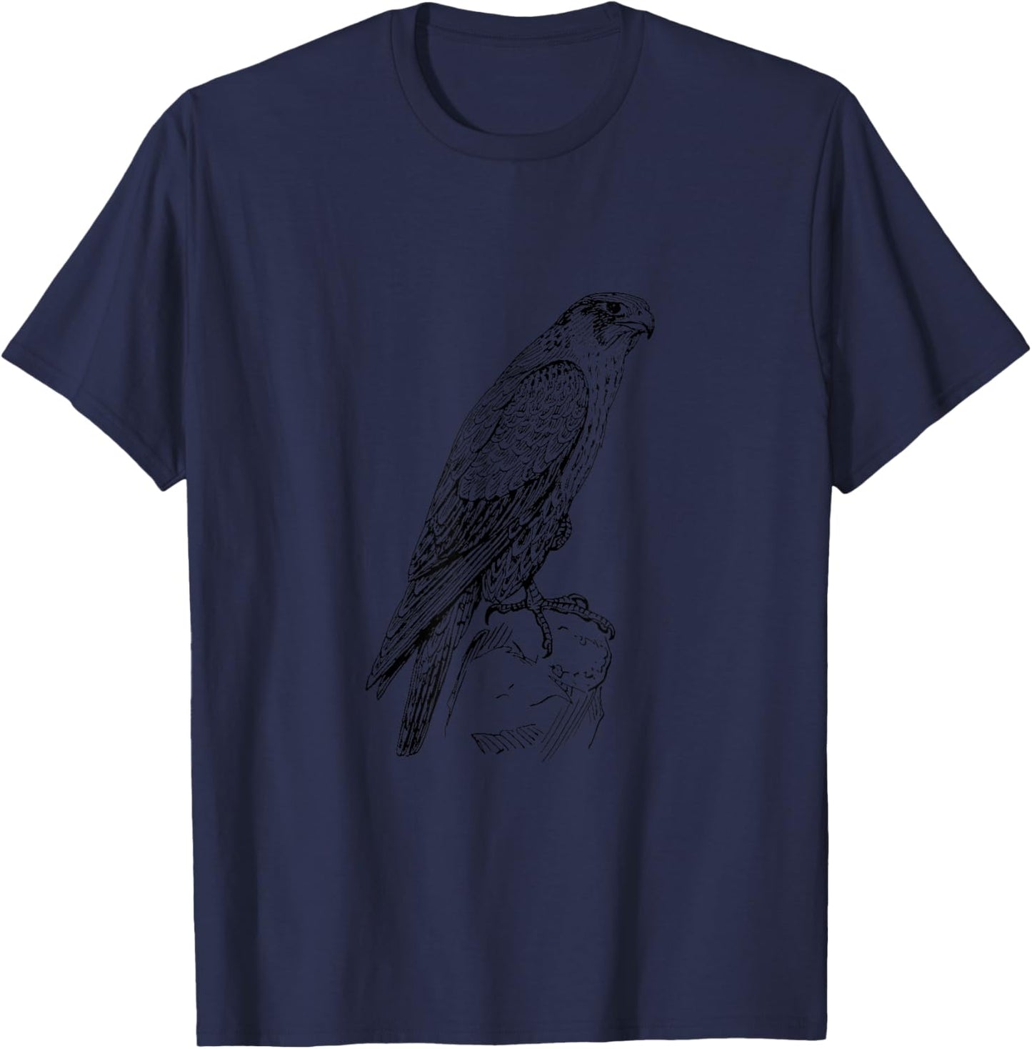 Peregrine Falcon Ornithology Falconer Bird Lover T-Shirt - T-Shirt | Navy