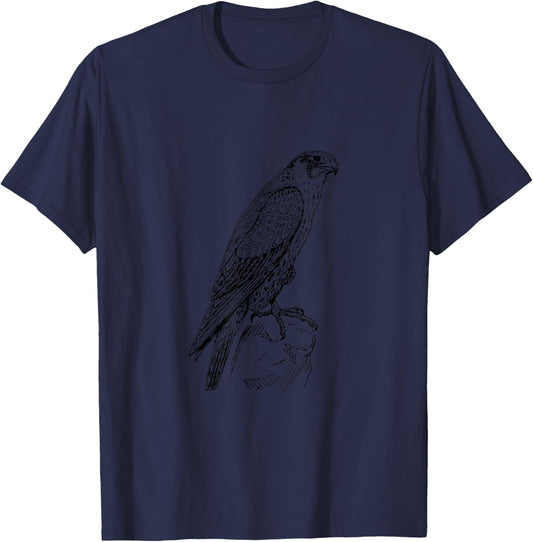 Peregrine Falcon Ornithology Falconer Bird Lover T-Shirt - T-Shirt | Navy