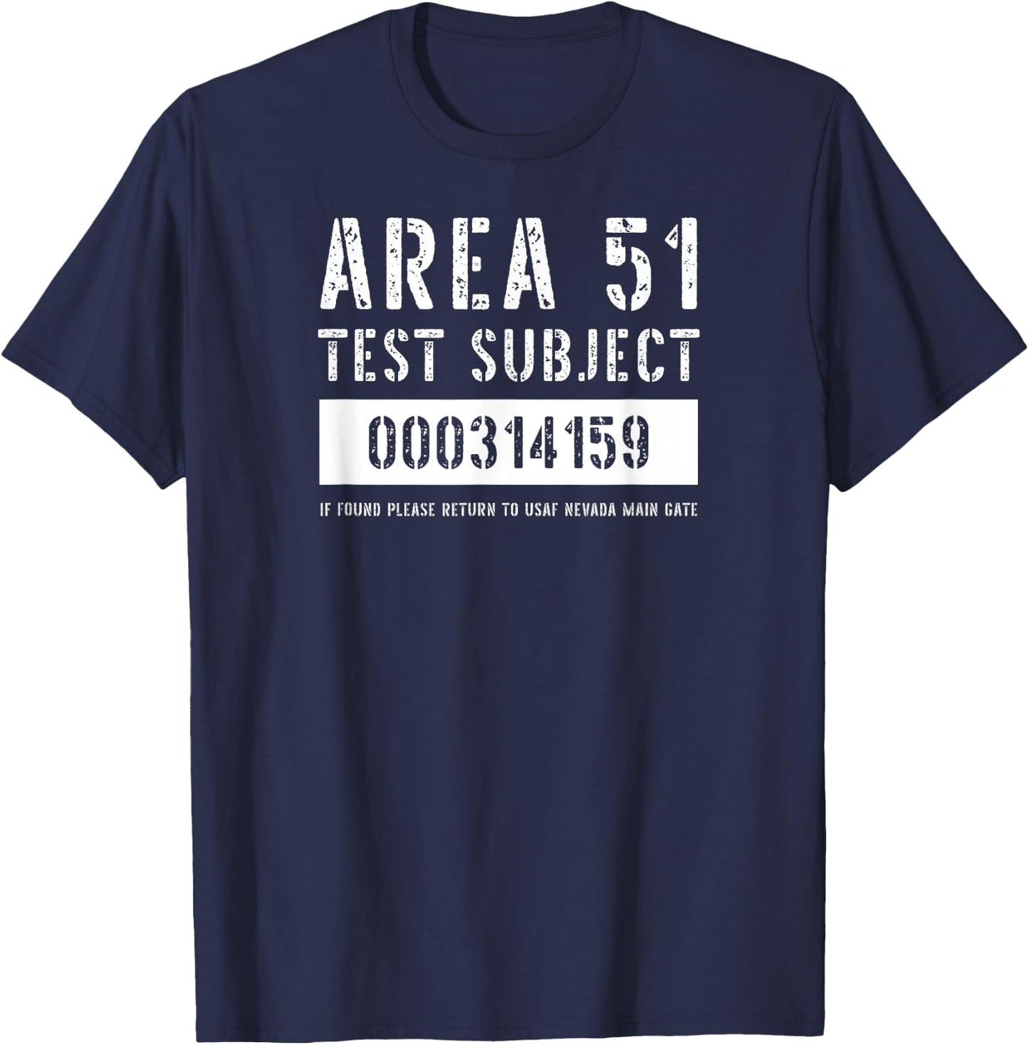 Area 51 Test Subject Alien Abduction Halloween Costume T-Shirt - T-Shirt | Navy