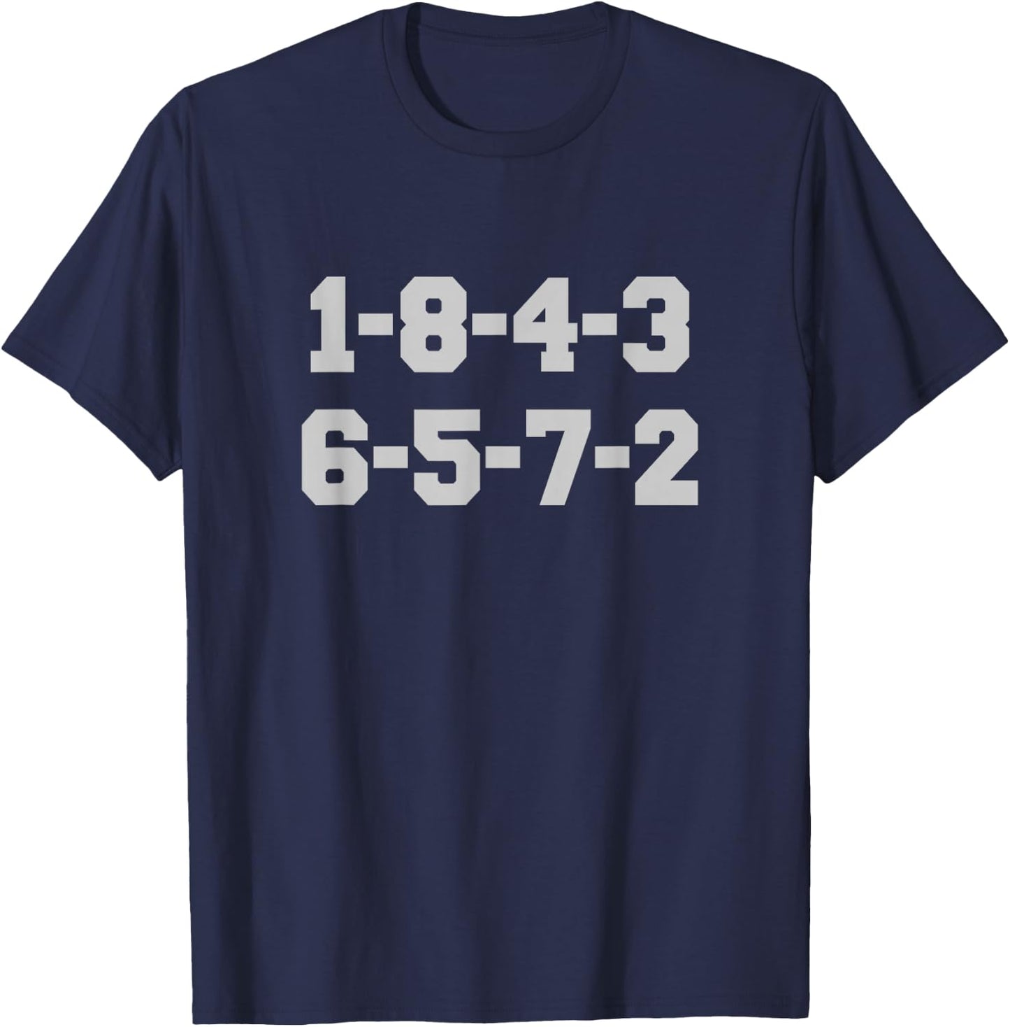 1-8-4-3-6-5-7-2 T-Shirt - T-Shirt | Navy