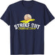 Strike Out Childhood Cancer Awareness Gold Ribbon Gift T-Shirt - T-Shirt | Navy