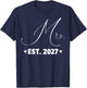 Mrs Est. 2027 Just Married Couple Wedding Party Mr T-Shirt - T-Shirt | Navy