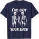 I've Got Your Back Halloween Skeleton Skull Men and Women T-Shirt - T-Shirt | Navy