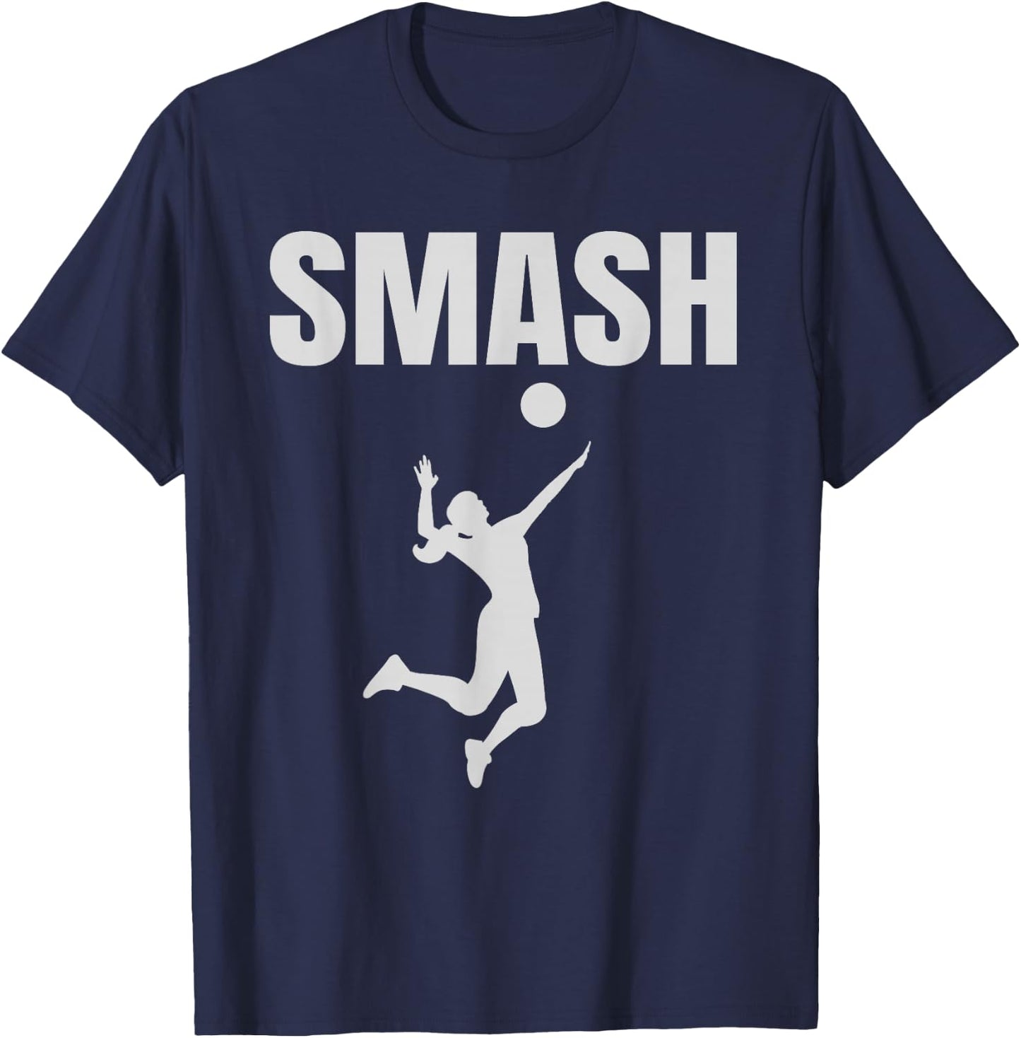 Smash Volleyball Player Spiker Net School Life T-Shirt - T-Shirt | Navy