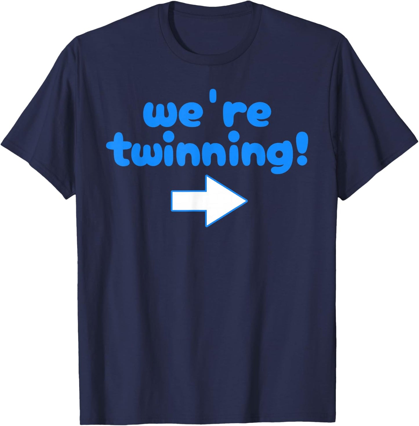 Twinning with My Bestie Spirit Week Twin Day Best Friend T-Shirt - T-Shirt | Navy