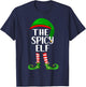 Matching Family Group Christmas The Spicy Elf T-Shirt - T-Shirt | Navy