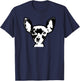 Chihuahua Shirt Black & White Dog Art Face Women Girls Kids T-Shirt - T-Shirt | Navy