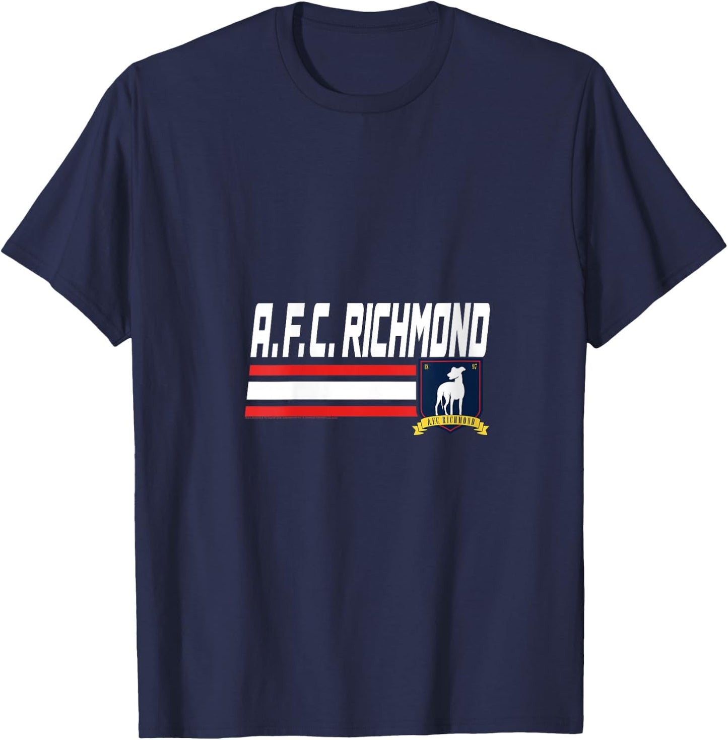 Ted Lasso AFC Richmond Soccer Logo V-Neck T-Shirt - T-Shirt | Navy