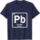 Chemistry Pb (lead) element T-Shirt - T-Shirt | Navy
