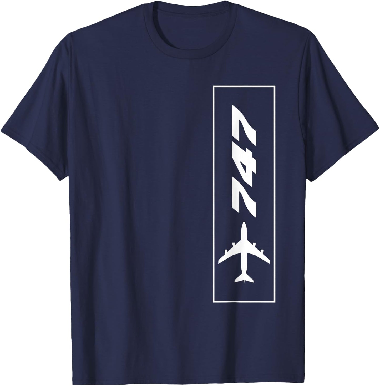 747 Airliner Plane For Avgeeks T-Shirt - T-Shirt | Navy