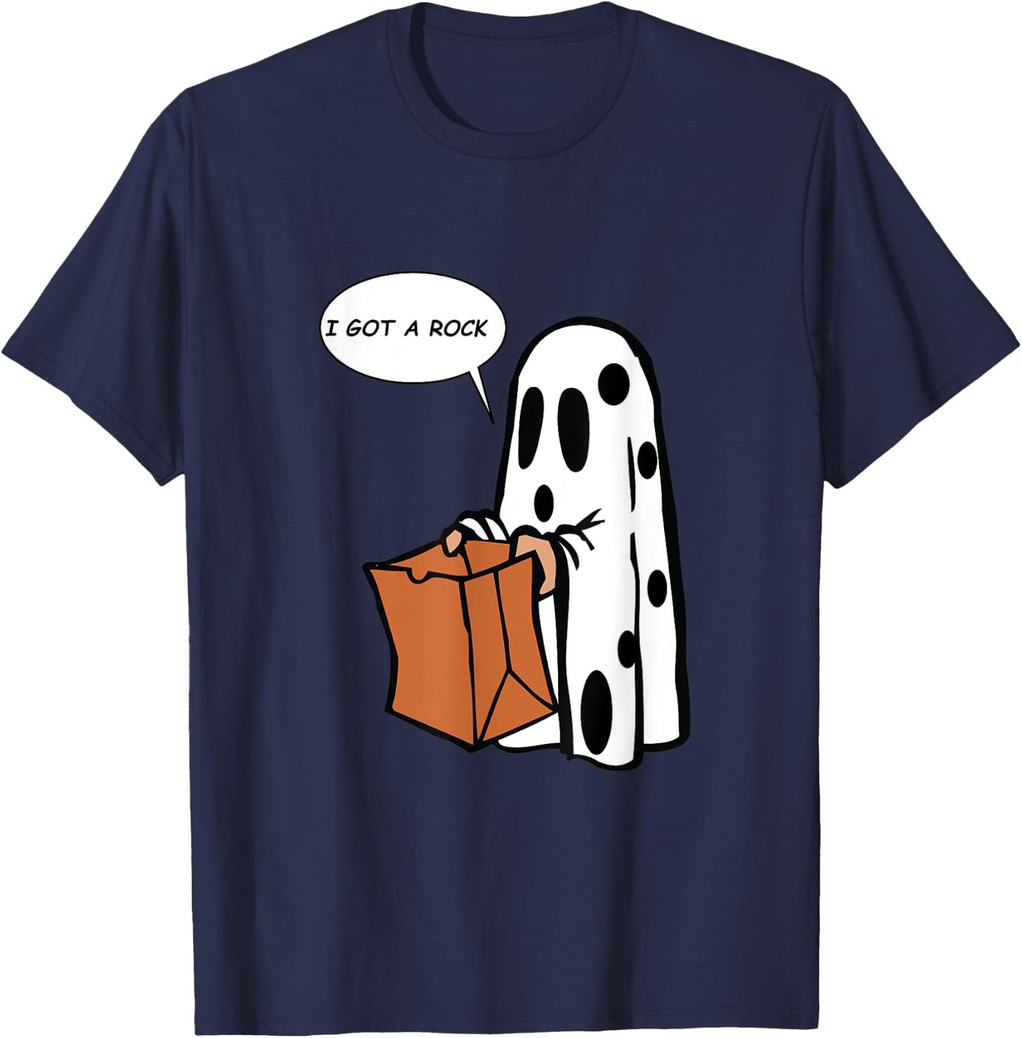 Halloween I Got A Rock Ghost T-Shirt - T-Shirt | Navy