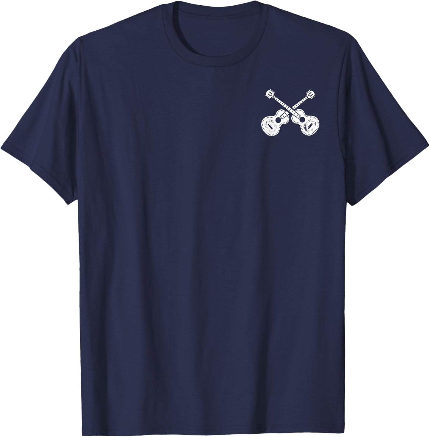 Disney Pixar Coco Crossed Guitars Pocket Tonal Coco Back T-Shirt - T-Shirt | Navy