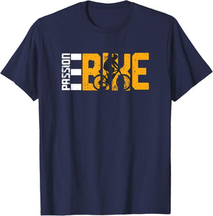 Passion E-Bike Electricity Battery Bicycle Rider Excursions T-Shirt - T-Shirt | Navy