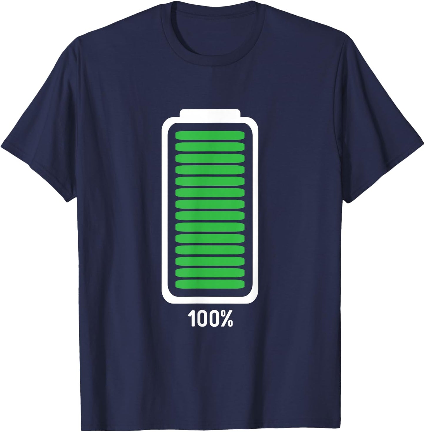 Full Battery Funny Halloween Costume T-Shirt - T-Shirt | Navy