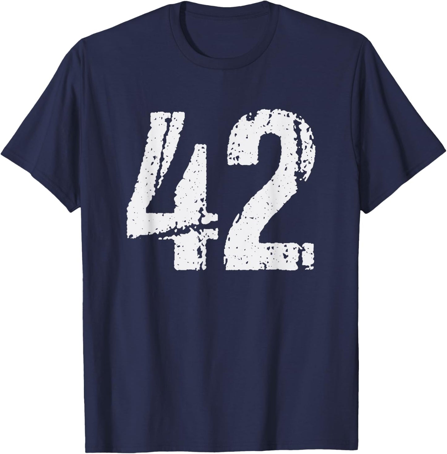 Number #42 Vintage 42nd Birthday Party 42 Years Old T-Shirt - T-Shirt | Navy