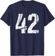 Number #42 Vintage 42nd Birthday Party 42 Years Old T-Shirt - T-Shirt | Navy