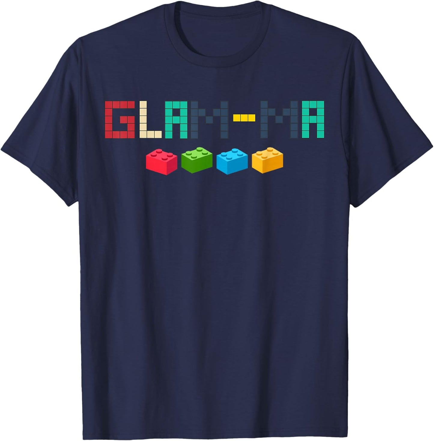 Glam-ma Master Builder Building Bricks Blocks Funny Set T-Shirt - T-Shirt | Navy