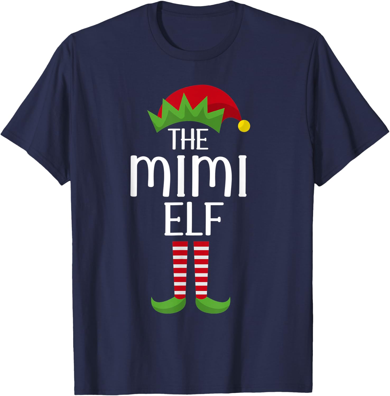 Elf Group Matching Family Christmas Costume The Mimi Elf T-Shirt - T-Shirt | Navy
