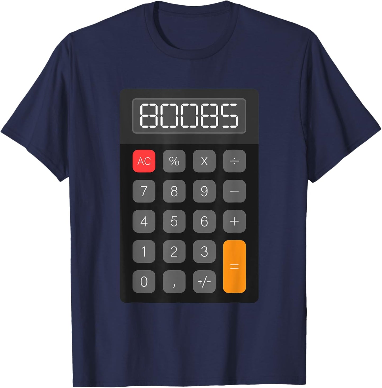 Boobs Calculator Funny Accountant Halloween Costume Math T-Shirt - T-Shirt | Navy