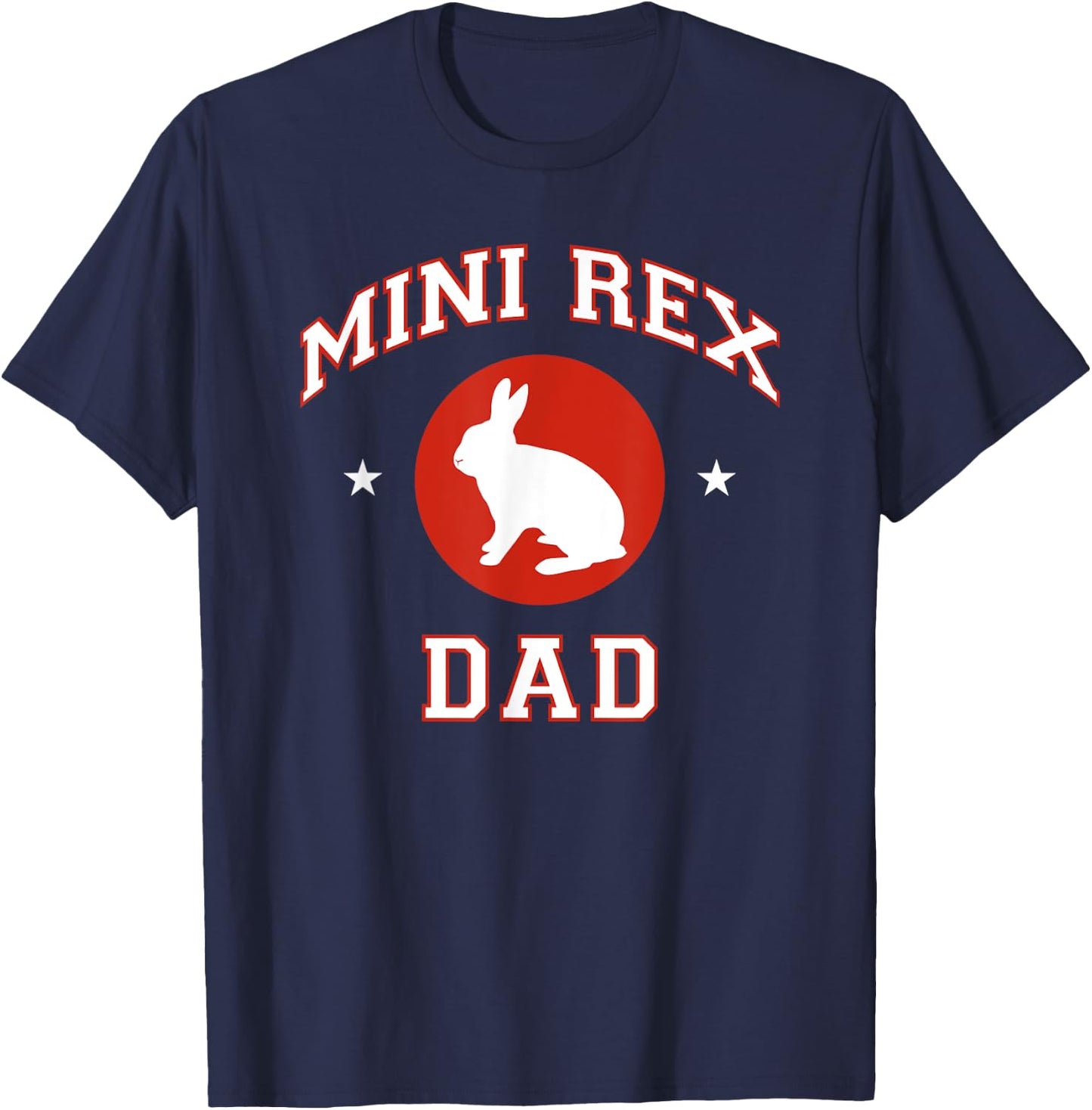 Mini Rex Rabbit Dad T-Shirt - T-Shirt | Navy