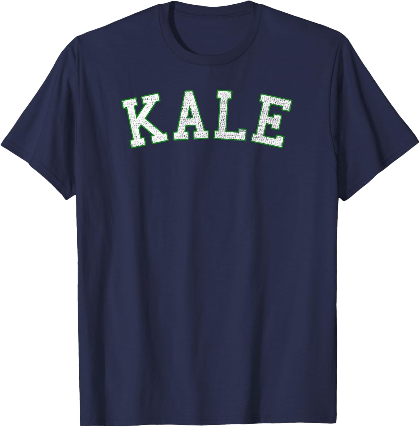 Vintage Retro Kale University Funny Vegan T Shirt T-Shirt - T-Shirt | Navy