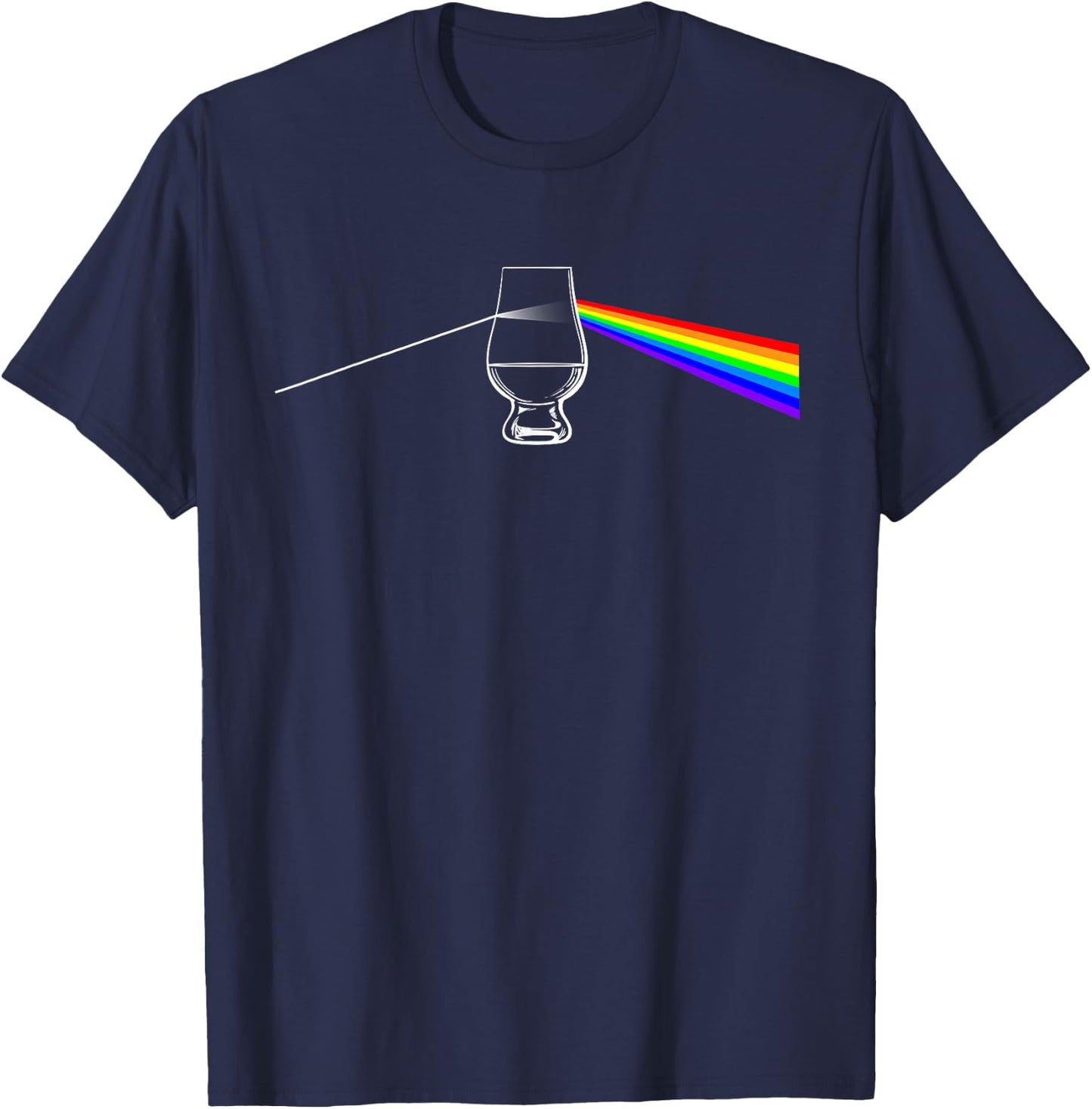 Dark Side of The Glen Whiskey Bourbon Lover Drinker T-Shirt - T-Shirt | Navy