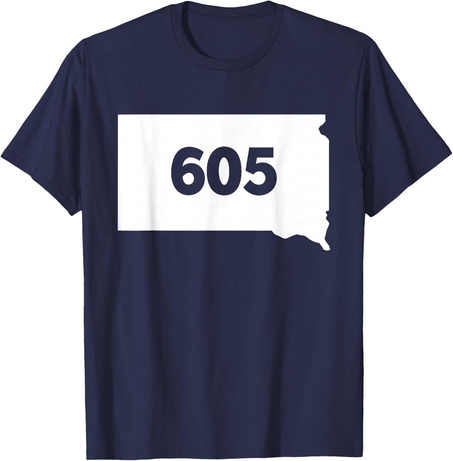 South Dakota 605 Area Code T-Shirt - T-Shirt | Navy