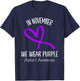 Heart Purple Alpha-1 Antitrypsin Deficiency Awareness Month T-Shirt - T-Shirt | Navy