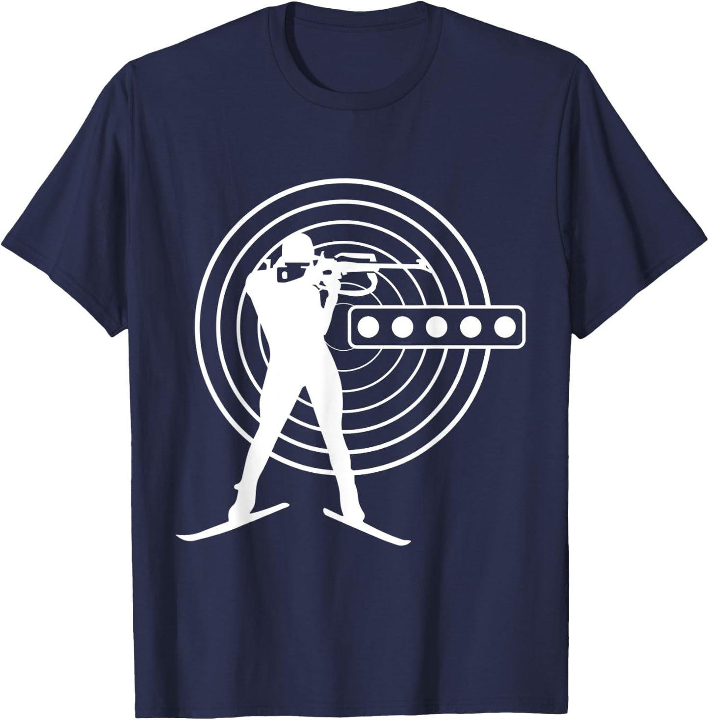 Biathlon Ski Skier Winter Sports Cross-Country Ski Loipe T-Shirt - T-Shirt | Navy