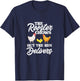 The Rooster Crows But The Hen Delivers Chicken Chick Farming T-Shirt - T-Shirt | Navy