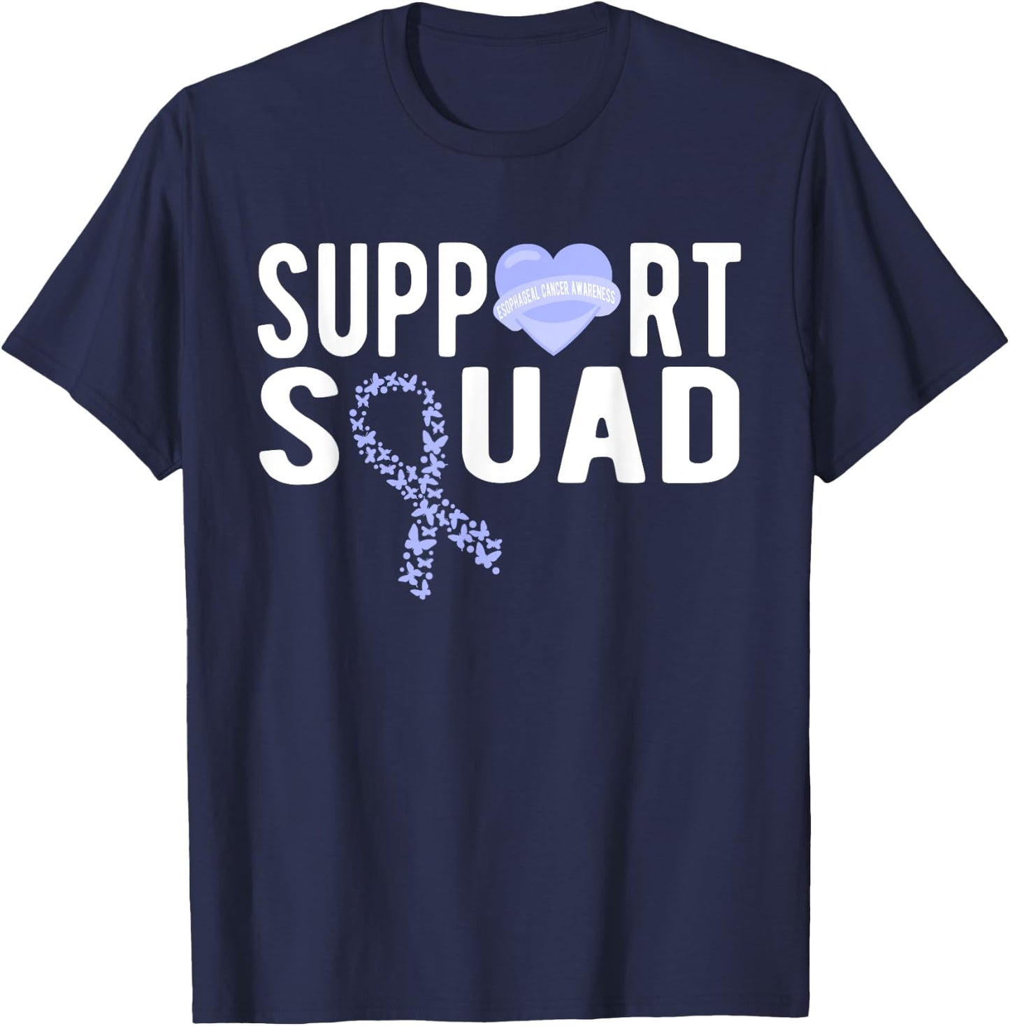 Support Squad Esophageal Cancer T-Shirt - T-Shirt | Navy