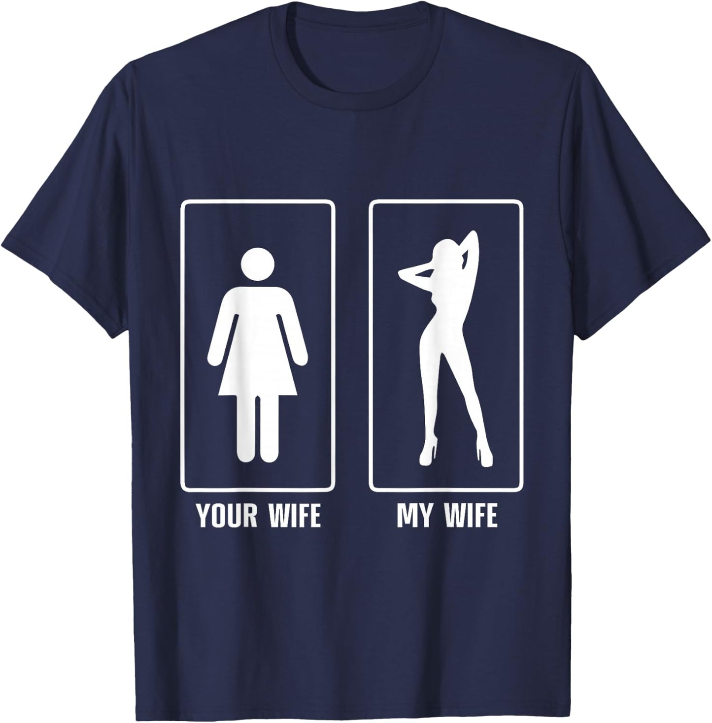 My Wife Your Wife Swinger Wife Swapping Funny Hotwife T-Shirt - T-Shirt | Navy