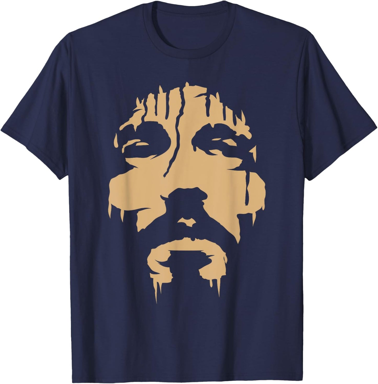 Face of Jesus Christ Lord and Savior Christian T-Shirt - T-Shirt | Navy