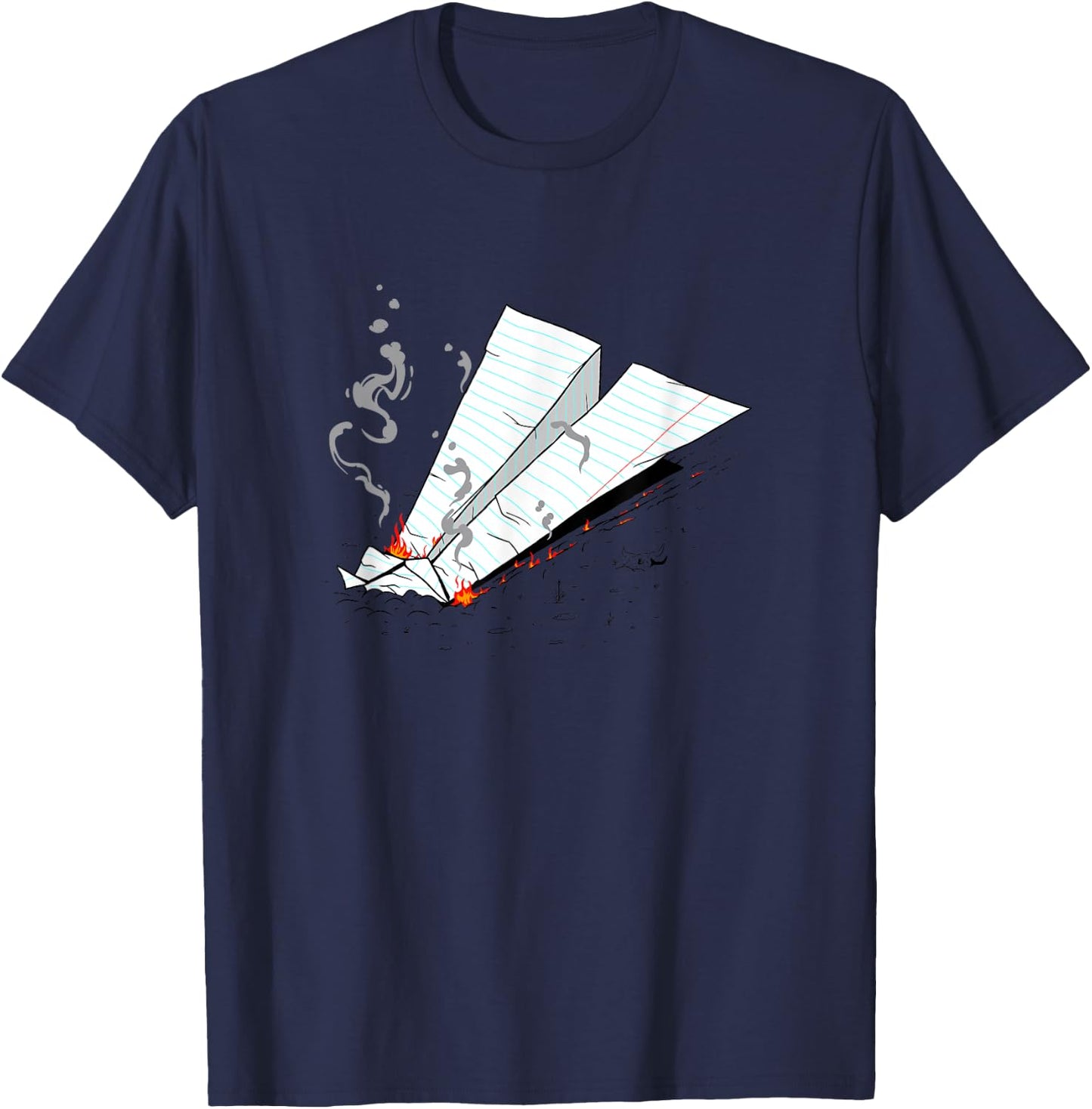 Paper Plane Crash T-Shirt - T-Shirt | Navy