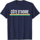 Ivory Coast Flag Sports Soccer Football Athletic Team Jersey T-Shirt - T-Shirt | Navy