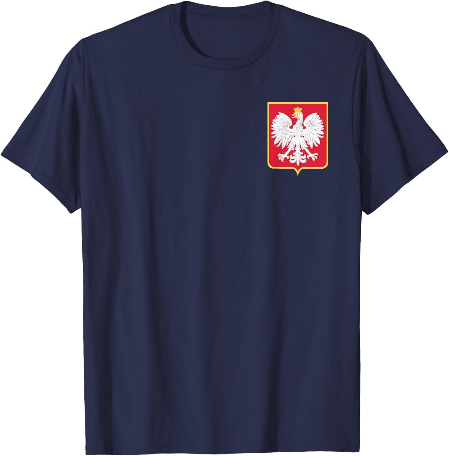 Poland White Eagle Coat of Arms Polska Polish Family T-Shirt - T-Shirt | Navy