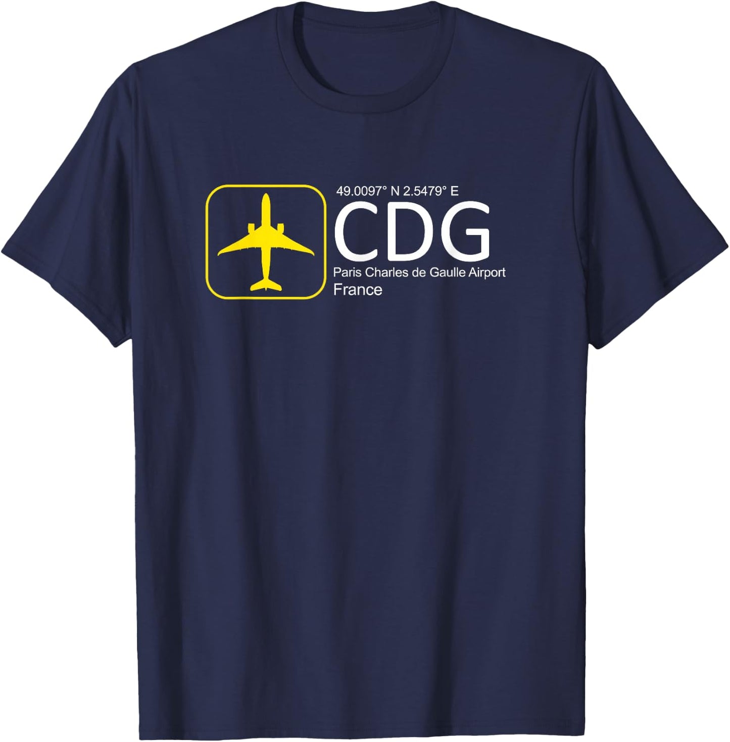 Paris Charles de Gaulle Roissy Airport Flight Crew T-Shirt - T-Shirt | Navy