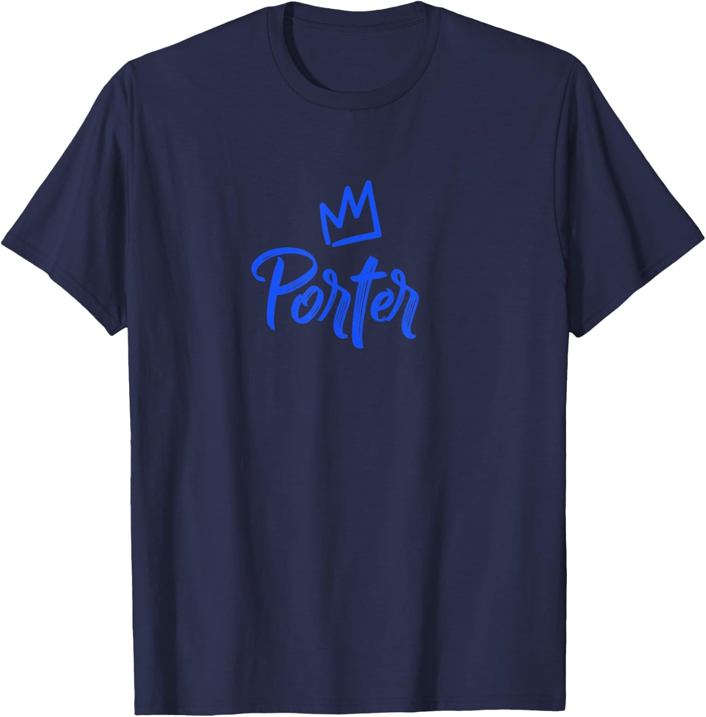 Porter the King / Blue Crown & Name Called Porter T-Shirt - T-Shirt | Navy