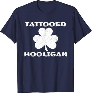 Tattooed Hooligan Tattoo Lover St. Patrick's Day T-Shirt - T-Shirt | Navy