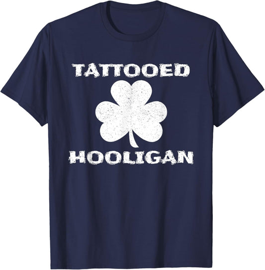 Tattooed Hooligan Tattoo Lover St. Patrick's Day T-Shirt - T-Shirt | Navy