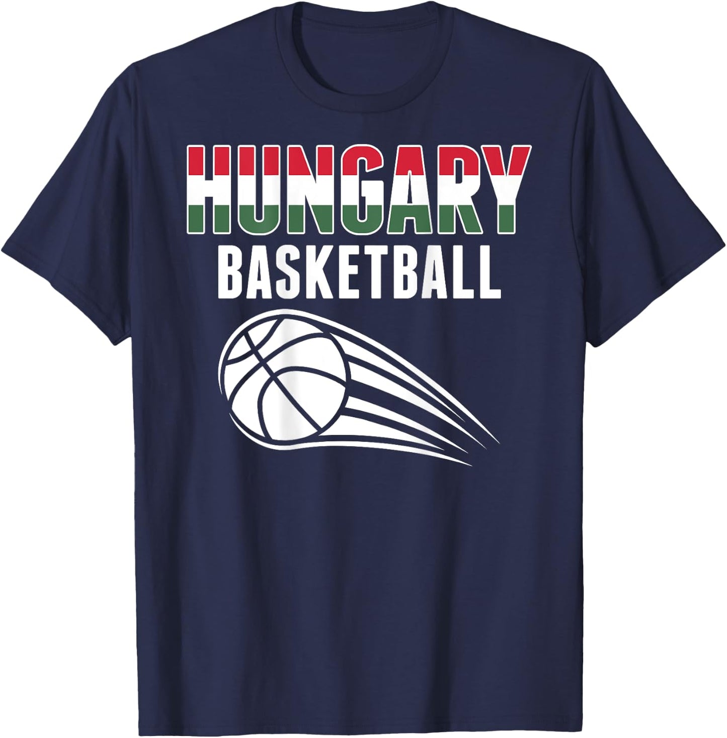 Hungary Basketball Fans Jersey - Hungarian Flag Sport Lovers T-Shirt - T-Shirt | Navy