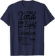 The Lord Is My Light & My Salvation Psalm 27 Bible Verse T-Shirt - T-Shirt | Navy