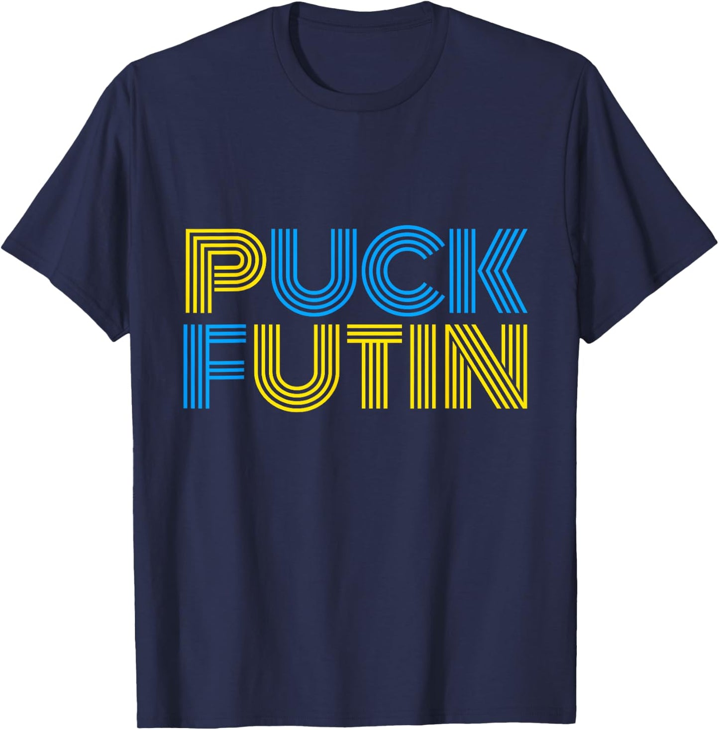 Retro Vintage Puck Futin Game Day T-Shirt - T-Shirt | Navy
