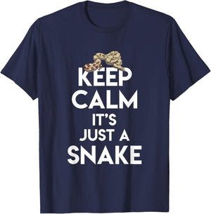 Stay Calm Snake Pet Owner Lover Gift T-Shirt - T-Shirt | Navy