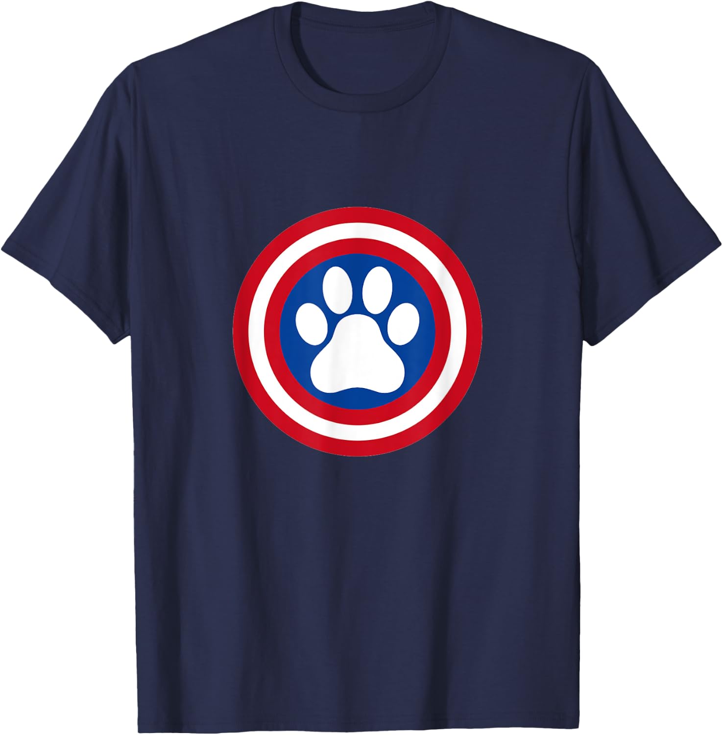 Captain Dog Super Hero Funny Pet Lover T-Shirt - T-Shirt | Navy