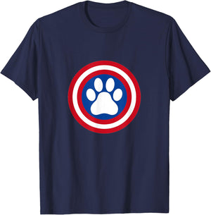 Captain Dog Super Hero Funny Pet Lover T-Shirt - T-Shirt | Navy